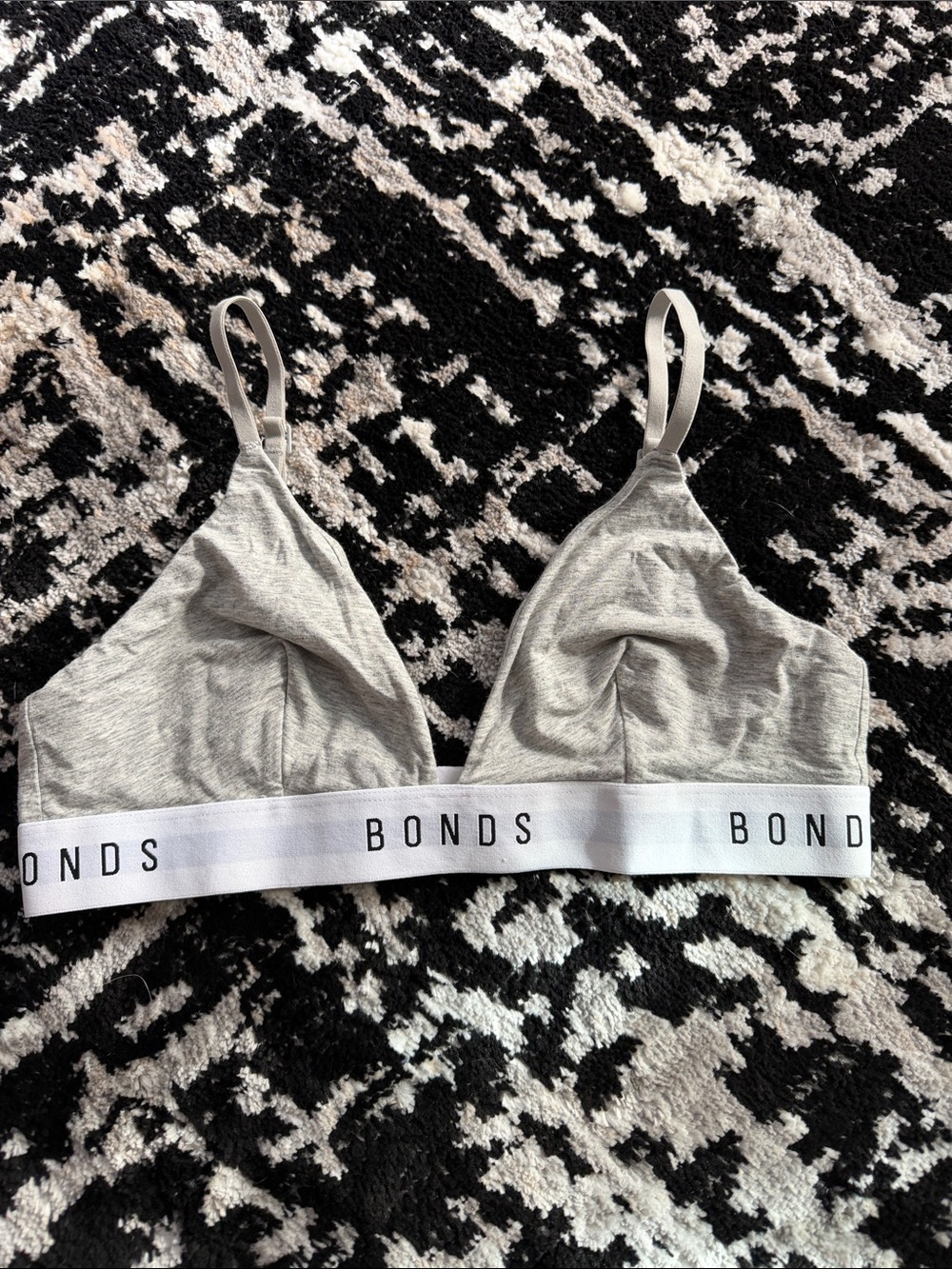 Bonds Light Grey Triangle Bralette with Branded Band